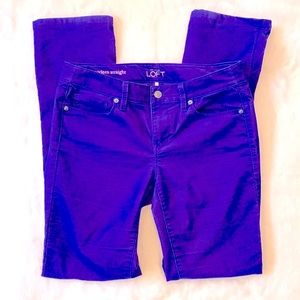🌺 2 for $23 🌺 LOFT- Purple Corduroy Pants-Straight Leg